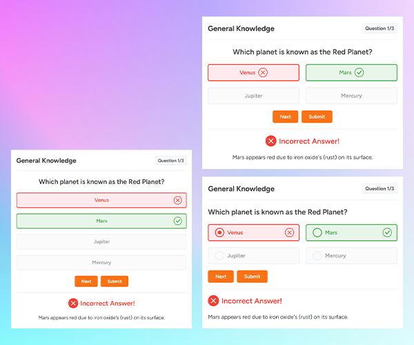 Multiple option styles
